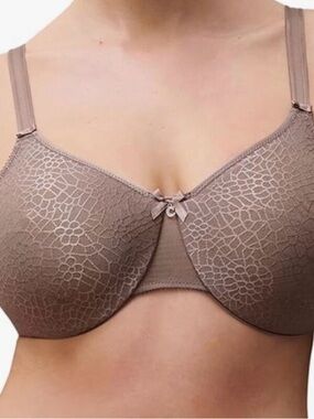 Chantelle C Magnifique Minimizer Underwire Bra, 36D-Hazelnut, EUC